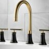 Minimalist Magic: Sleek Brushed Gold Faucets for a Zen Bathroom